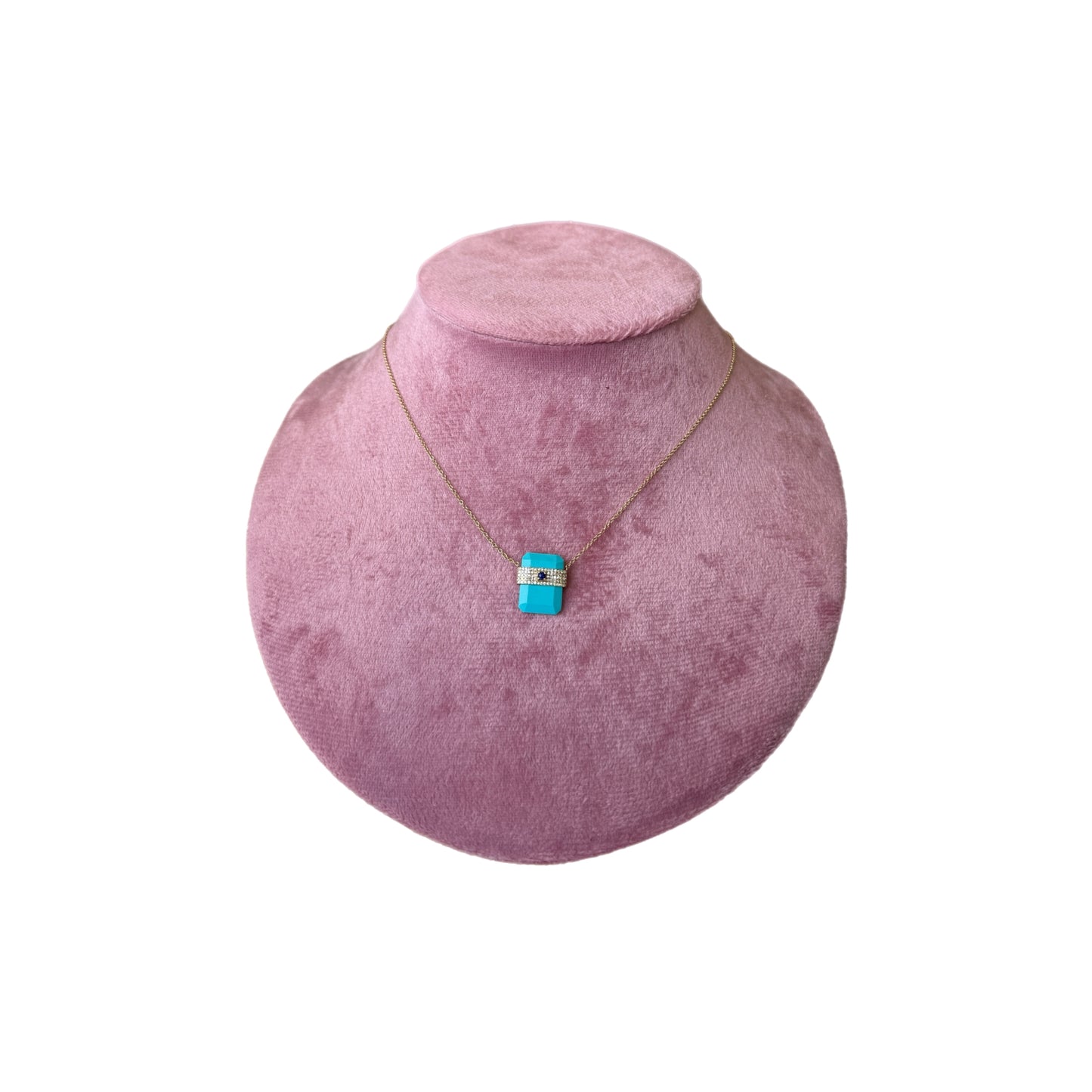 Emerald turquoise necklace