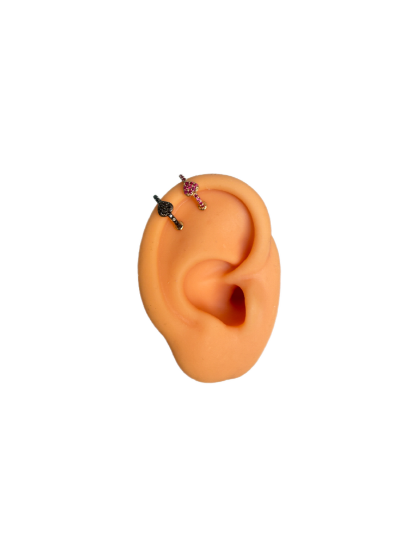 Pink Heart Earcuff Aretes