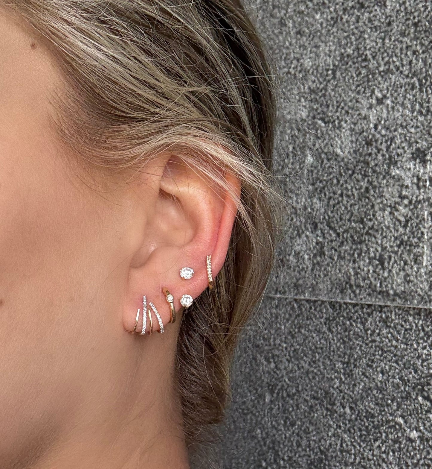 Arracadas con diamante