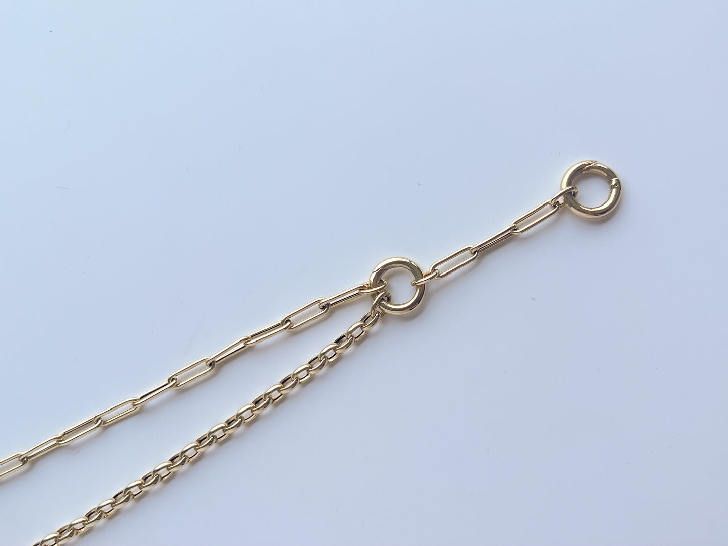 Chunky double clasp chain