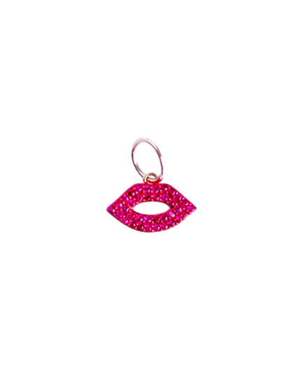 Kiss me now - Ruby lip pendant