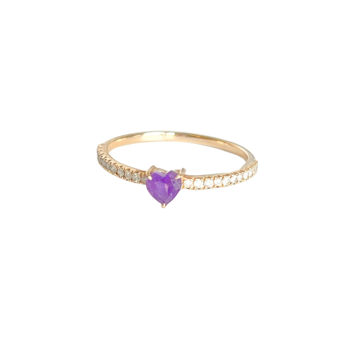 Mini cute love ring - green