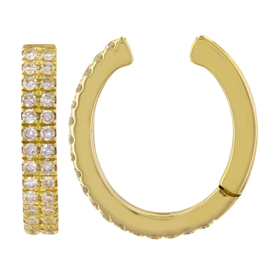 Classic Slim Diamond  Ear cuff Aretes