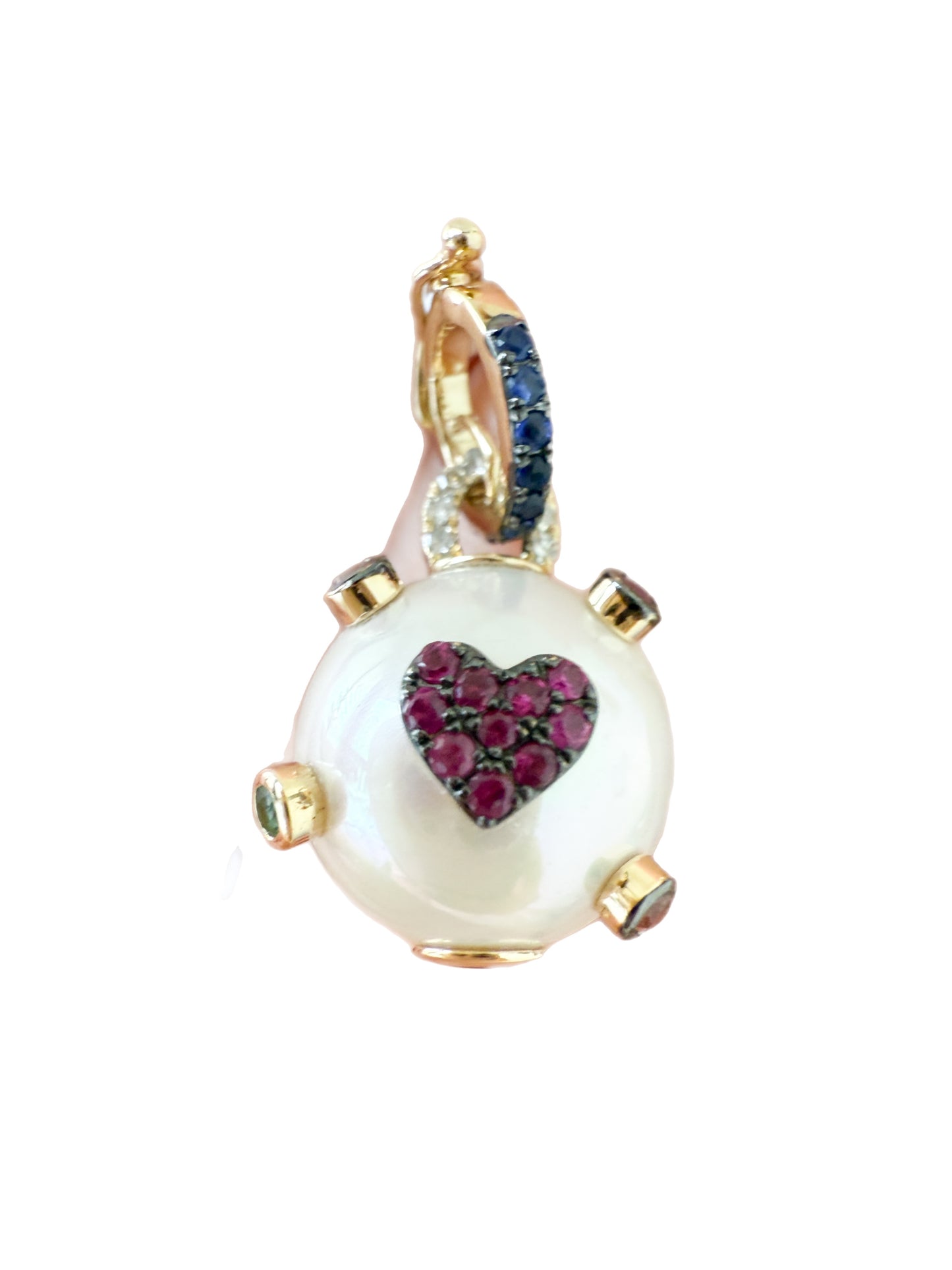 Dije de Perla natural con corazon