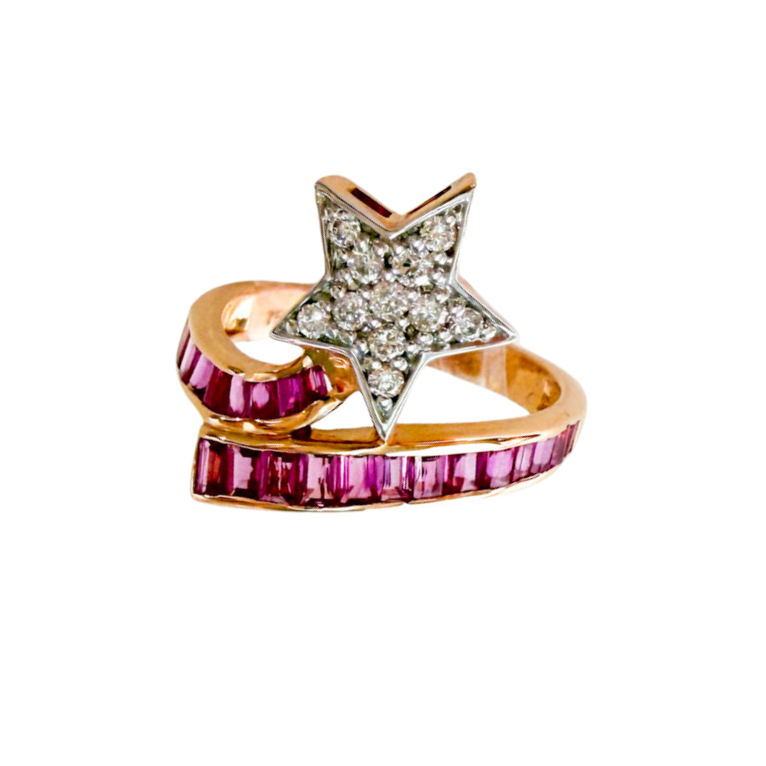 Super star pink sapphire ring
