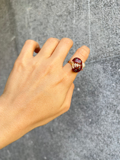 Buena Suerte Mariquita Anillo