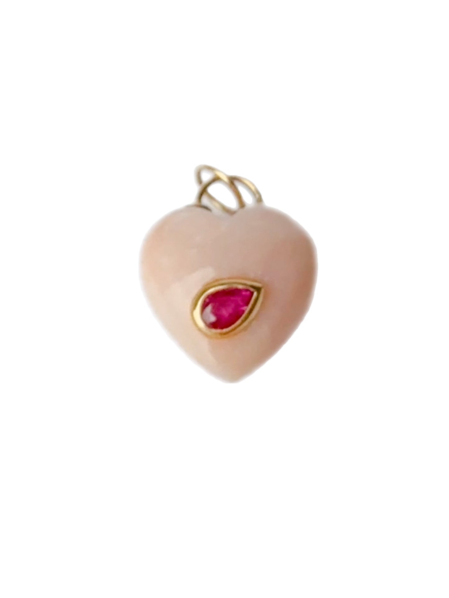 Piedra Pink Opal Heart