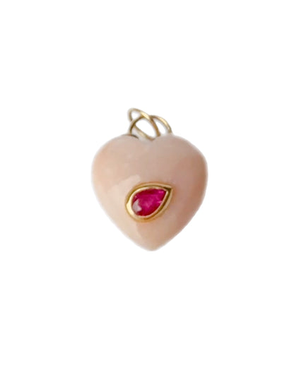 Piedra Pink Opal Heart