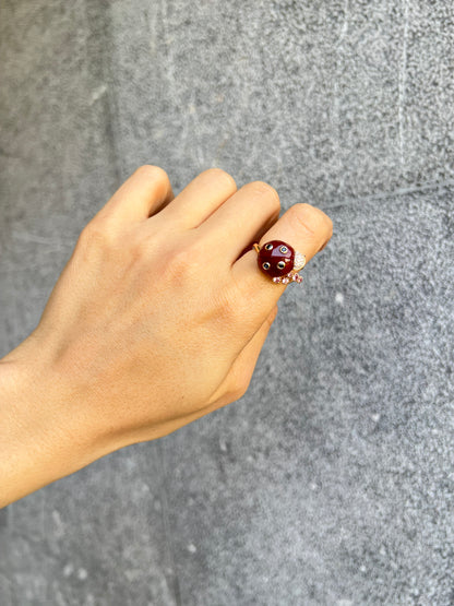 Buena Suerte Mariquita Anillo