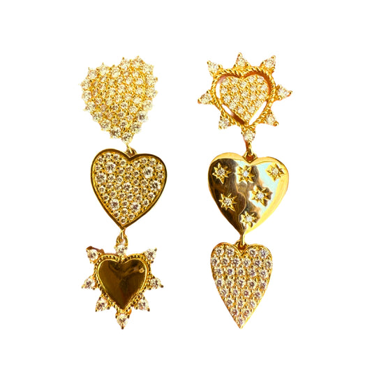 Aretes Corazones