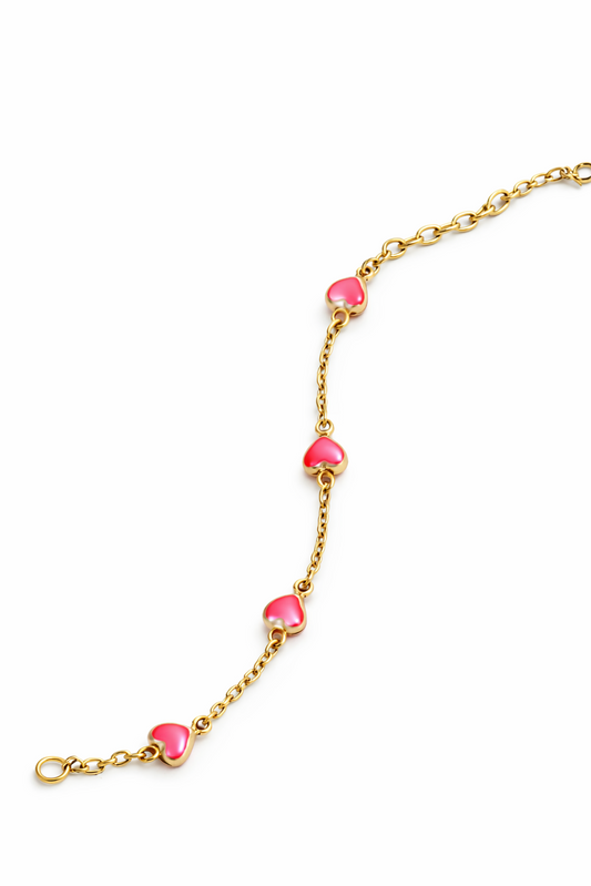 Flash Pink Pulsera Corazones