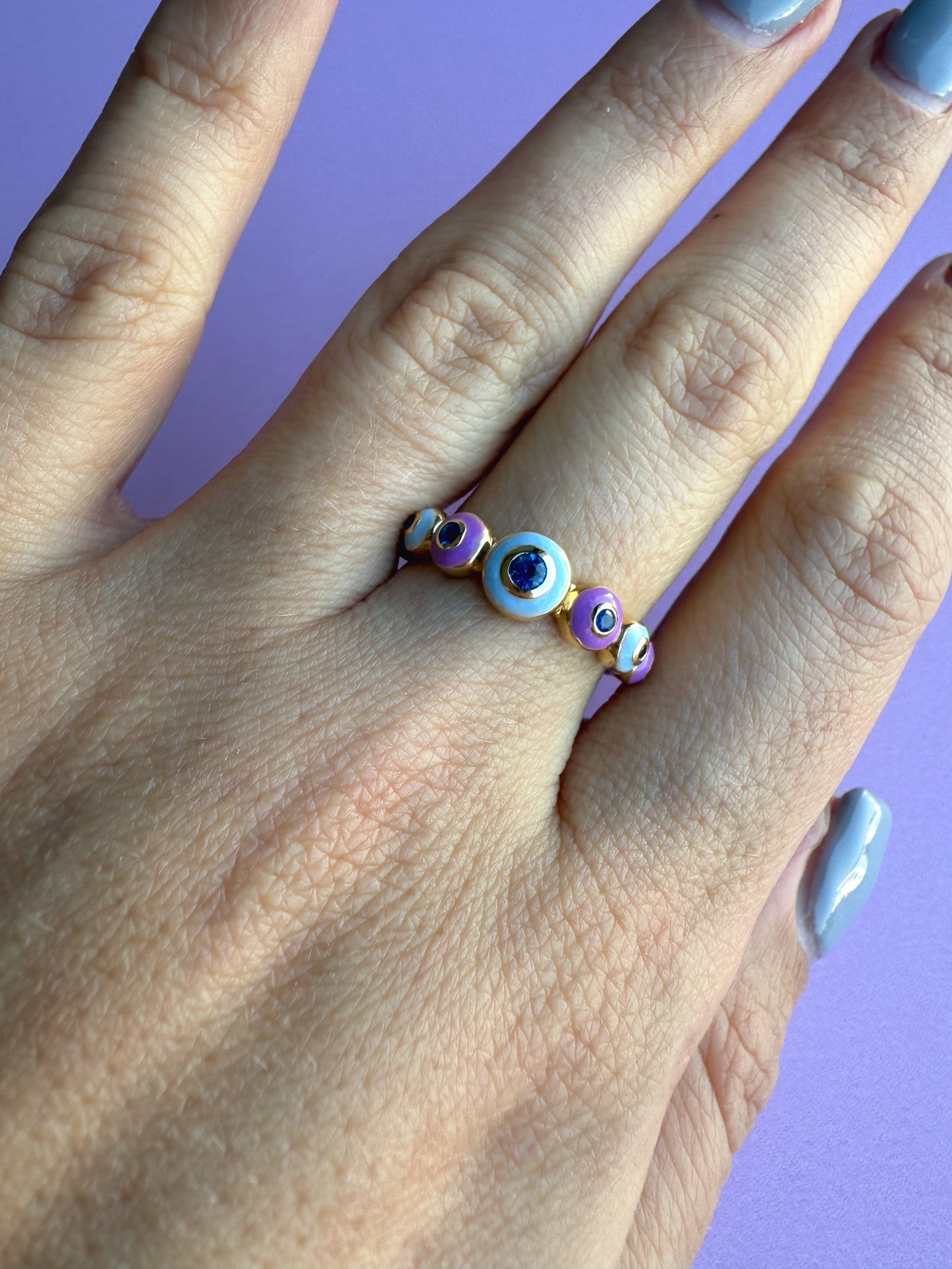 Bubble Blueish Anillo