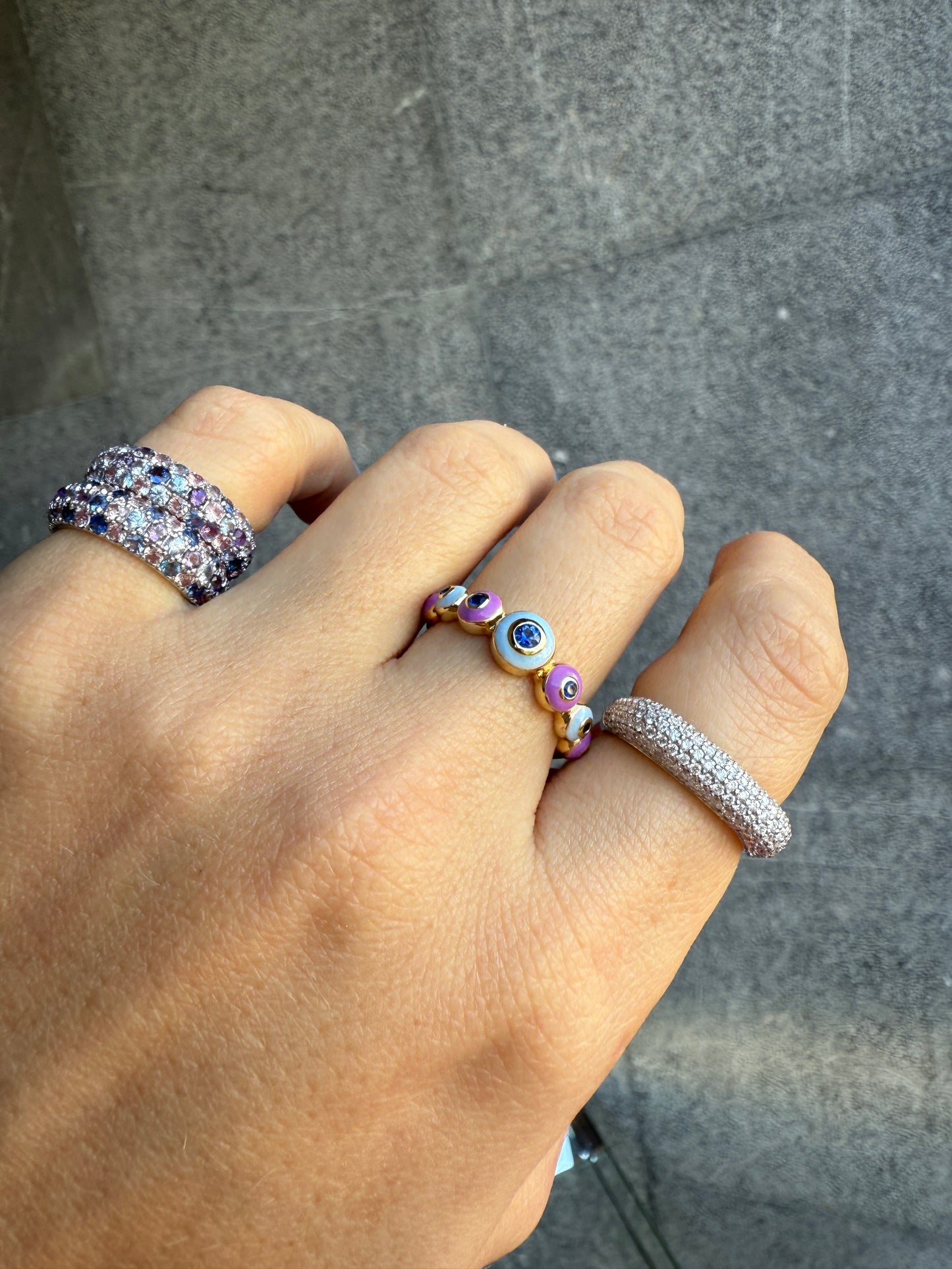 Bubble Blueish Anillo