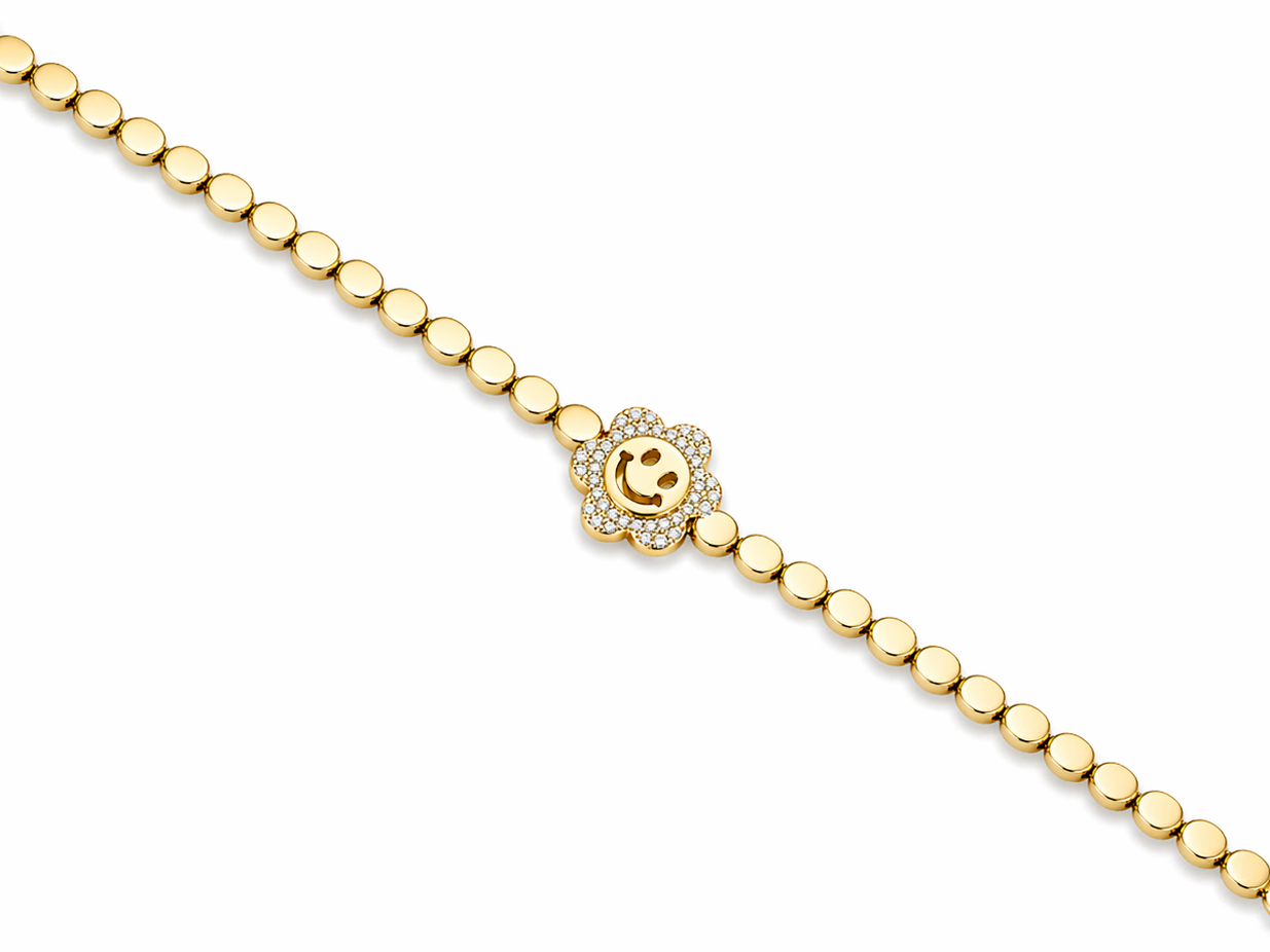 Happy Groovy Face Bracelet