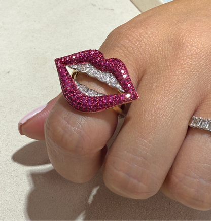 Rolling Stone Lips Anillo
