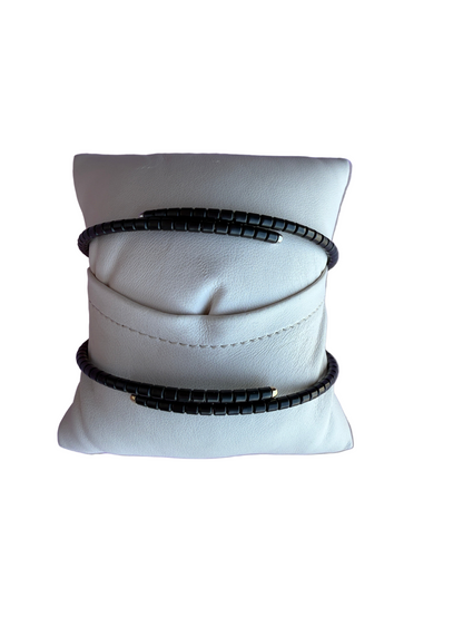 Pulseras Cerámica Diamante Negro Hombres