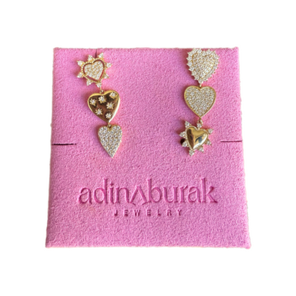 Multi Corazones Aretes