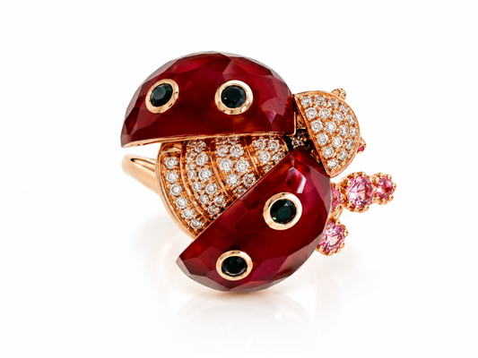 Buena Suerte Mariquita Anillo