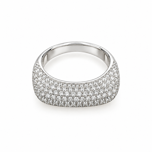 Anillo Pavé Cuadrado