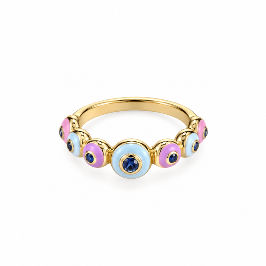 Bubble Blueish Anillo