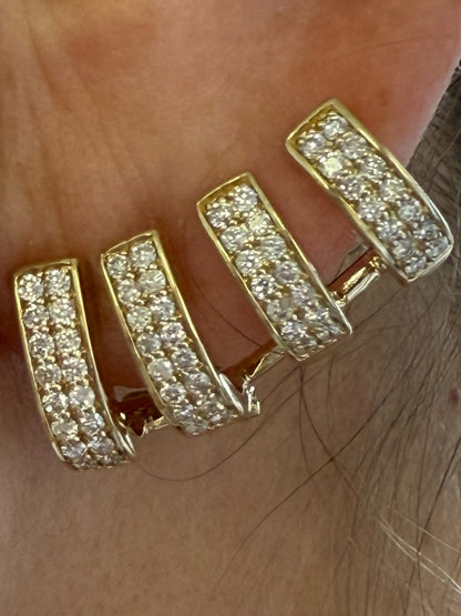 4 Look Diamond Piercings Aretes