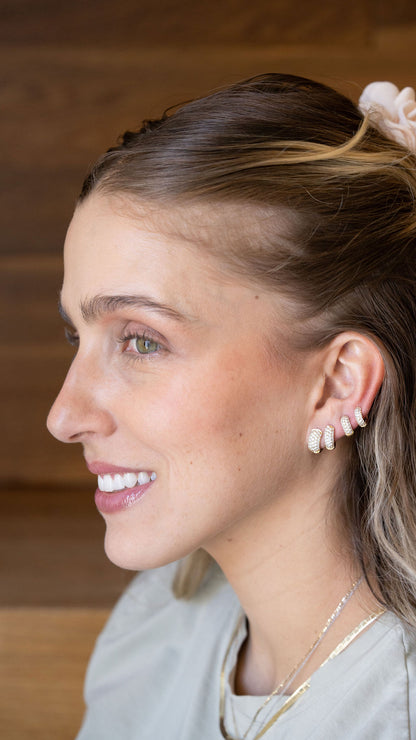 Huggies Pavé Aretes