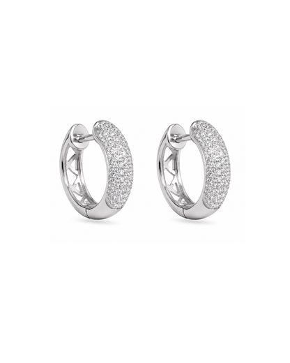 Huggies Pavé Blancos Aretes