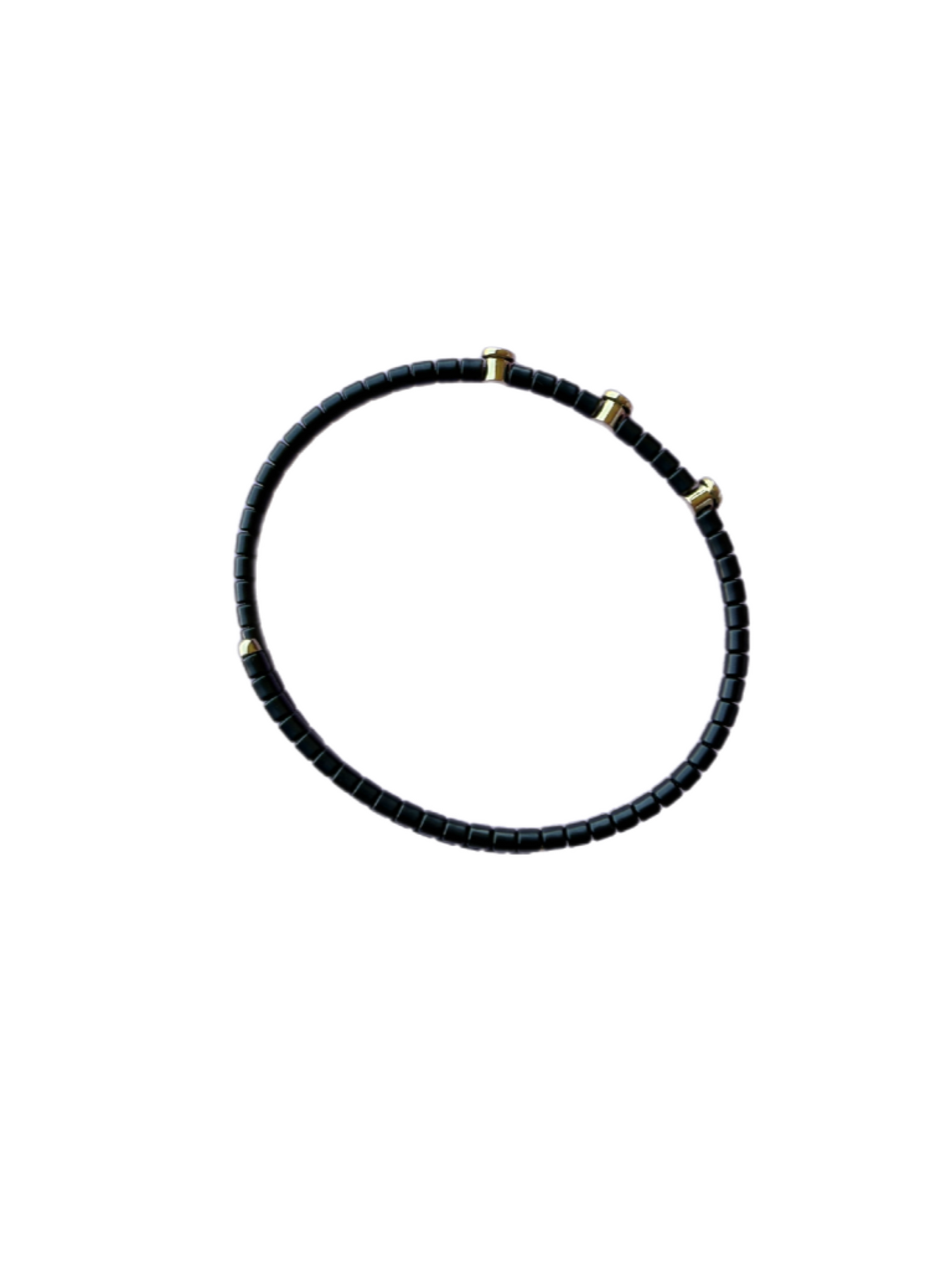 Pulseras Cerámica Diamante Negro Hombres