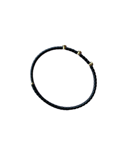 Pulseras Cerámica Diamante Negro Hombres