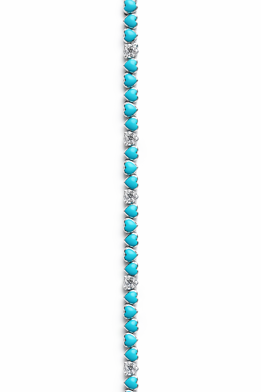 Turquoise Hear Tennis Bracelet