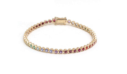 Rainbow Gemstone Pulsera