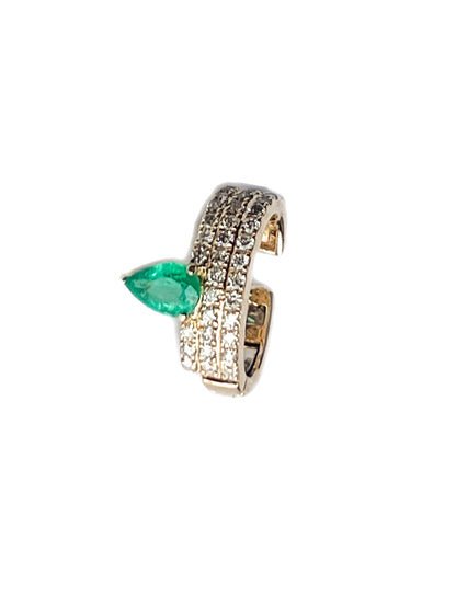 Big Green Affair Ear Cuff Aretes