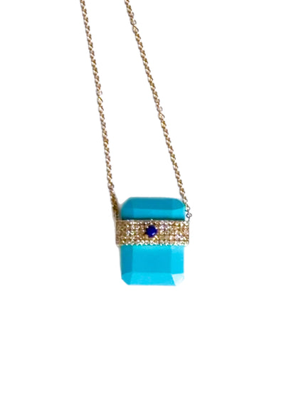 Emerald turquoise necklace