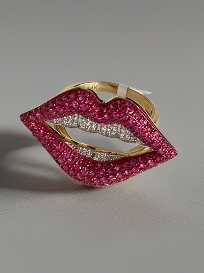Rolling Stone Lips Anillo