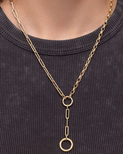 Chunky double clasp chain