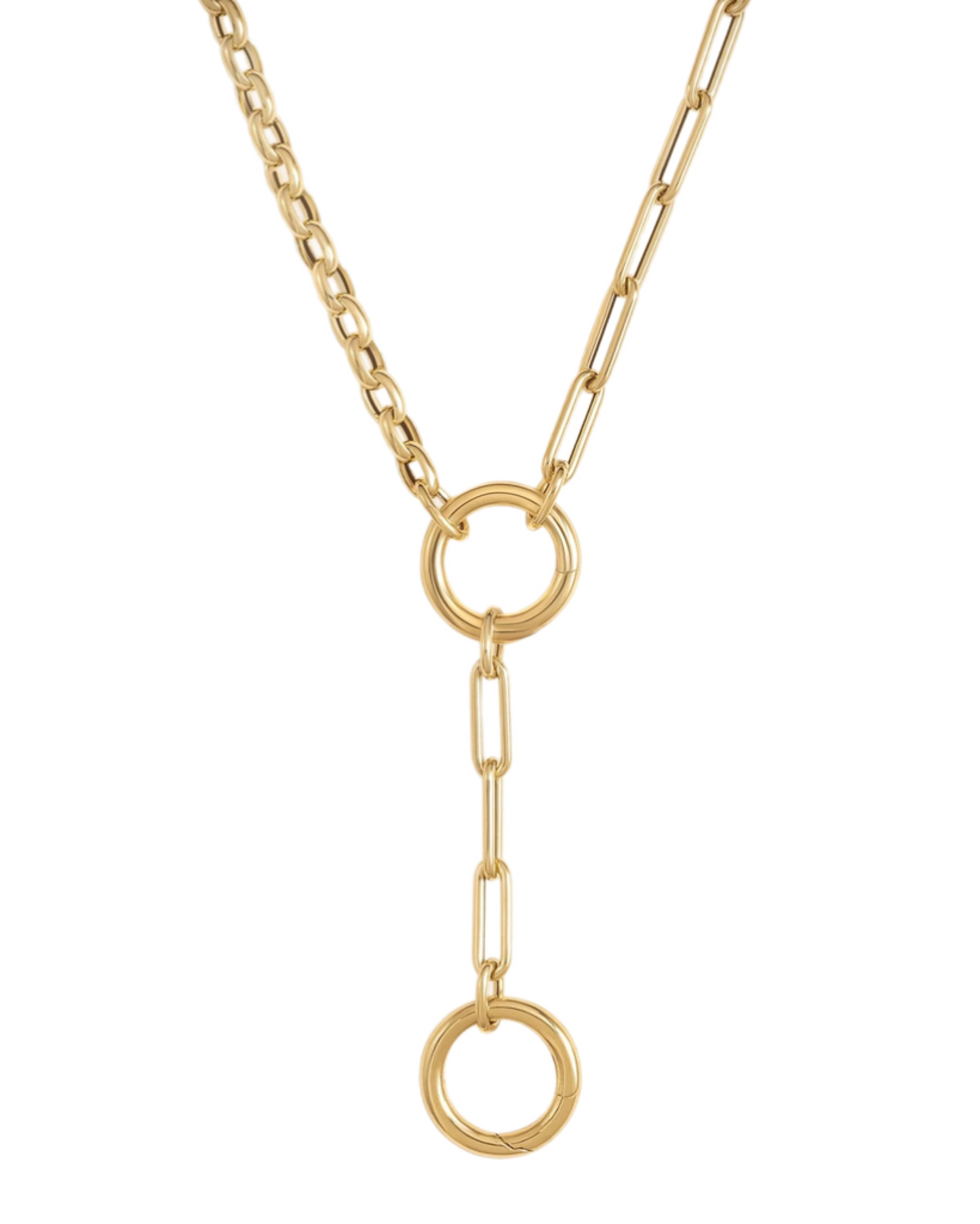 Chunky double clasp chain