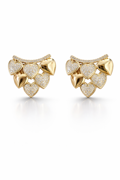 Multicorazones Aretes