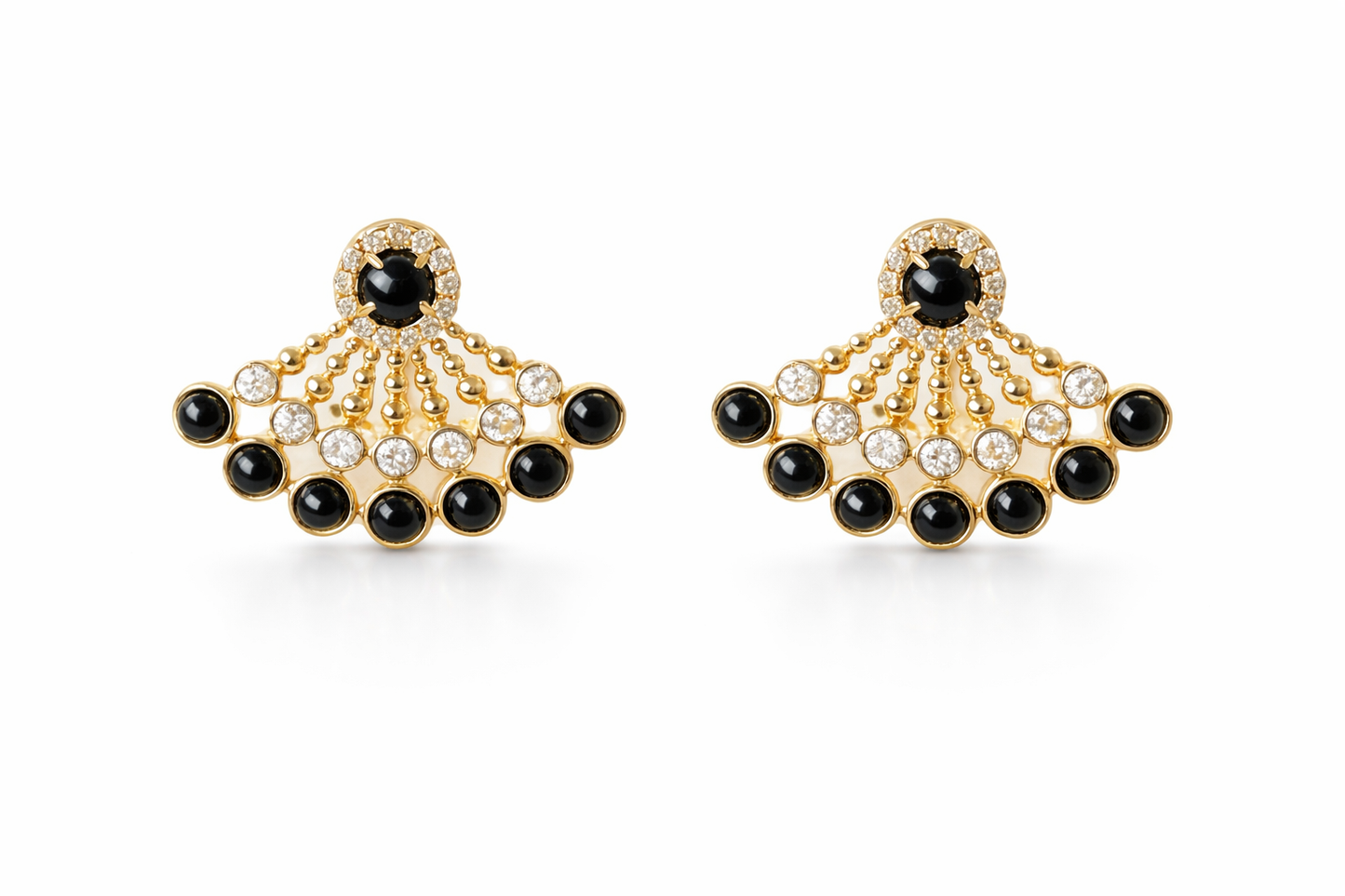 Agata Negro Aretes