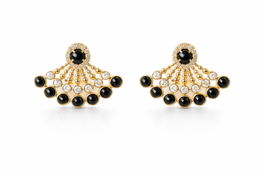 Agata Negro Aretes