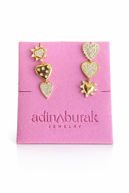 Multi Corazones Aretes