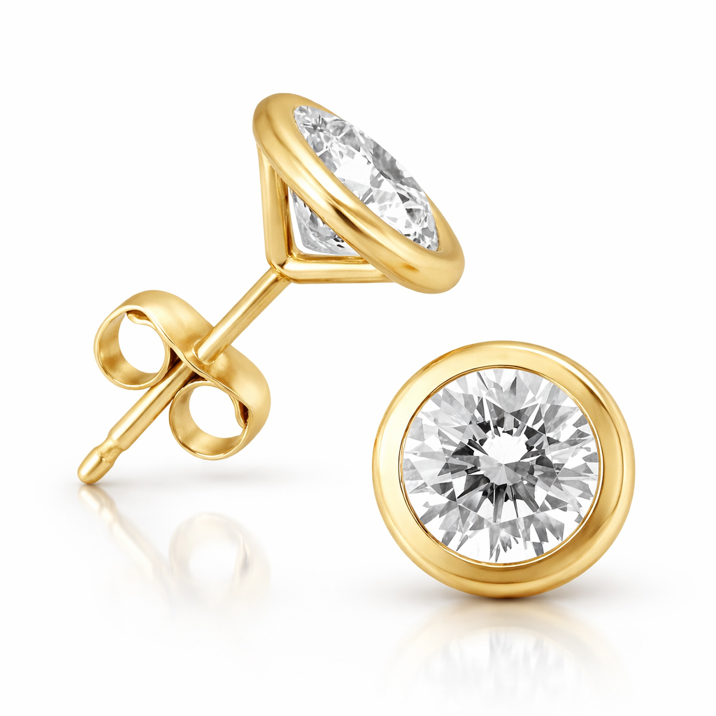 Orbit Bezel Lab Studs Aretes