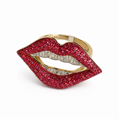 Rolling Stone Lips Anillo