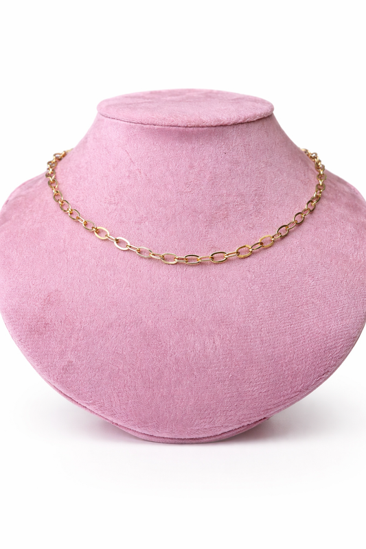 Octagon link necklace