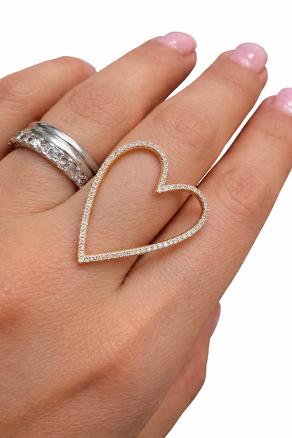 Simple heart anillo