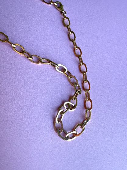 Octagon link necklace