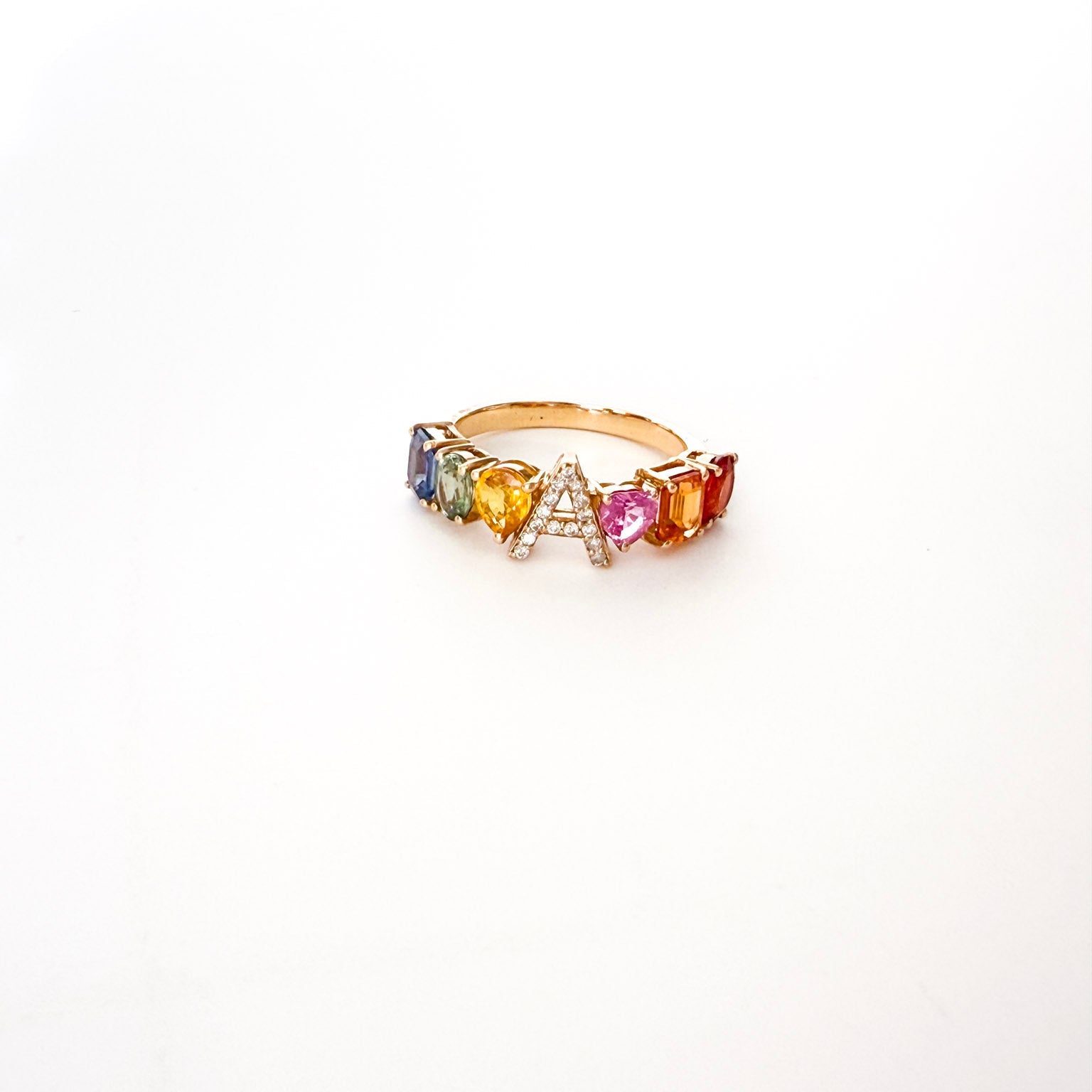 Anillo letra personalizada
