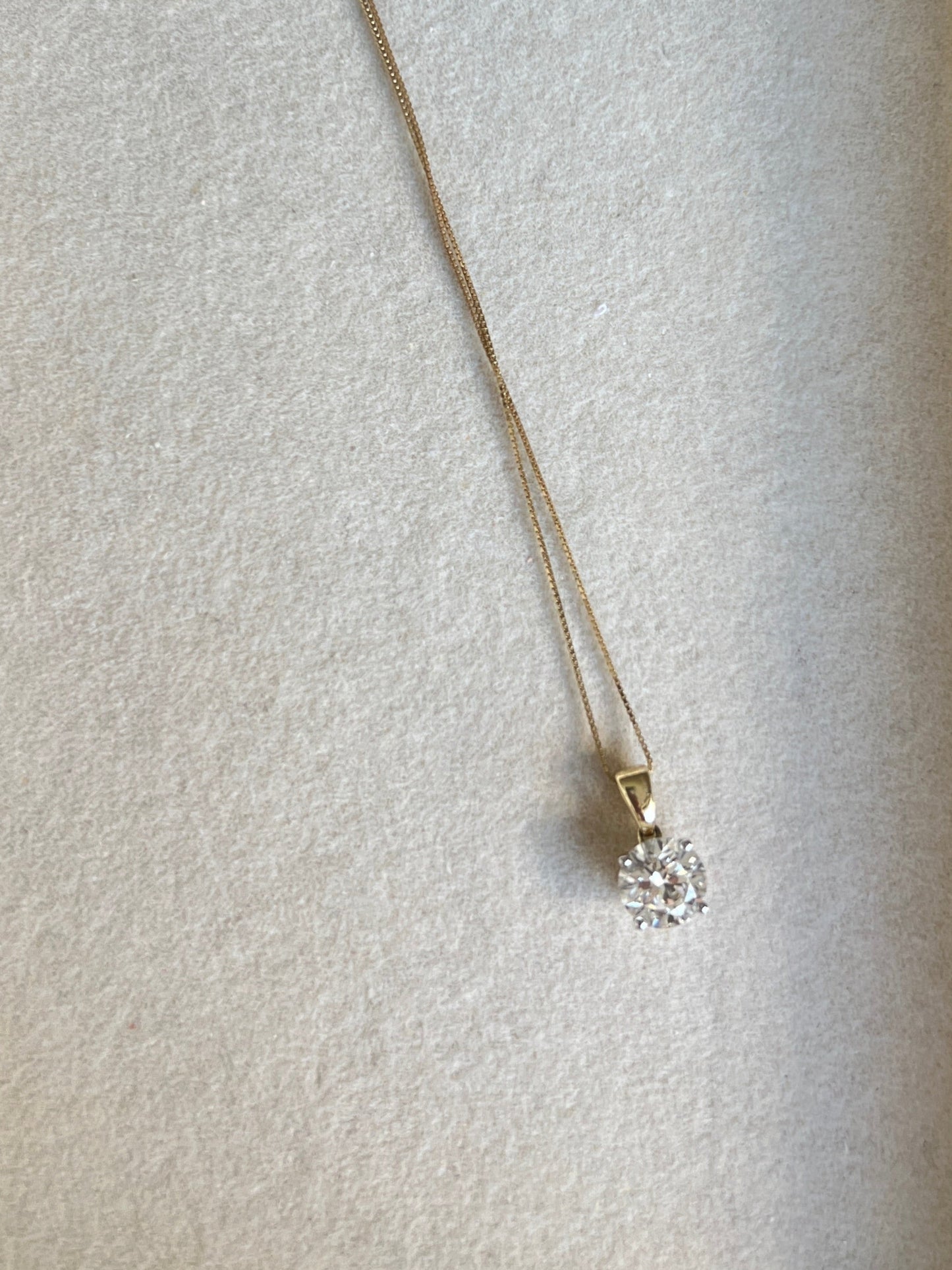 Classic Lab Diamond pendant
