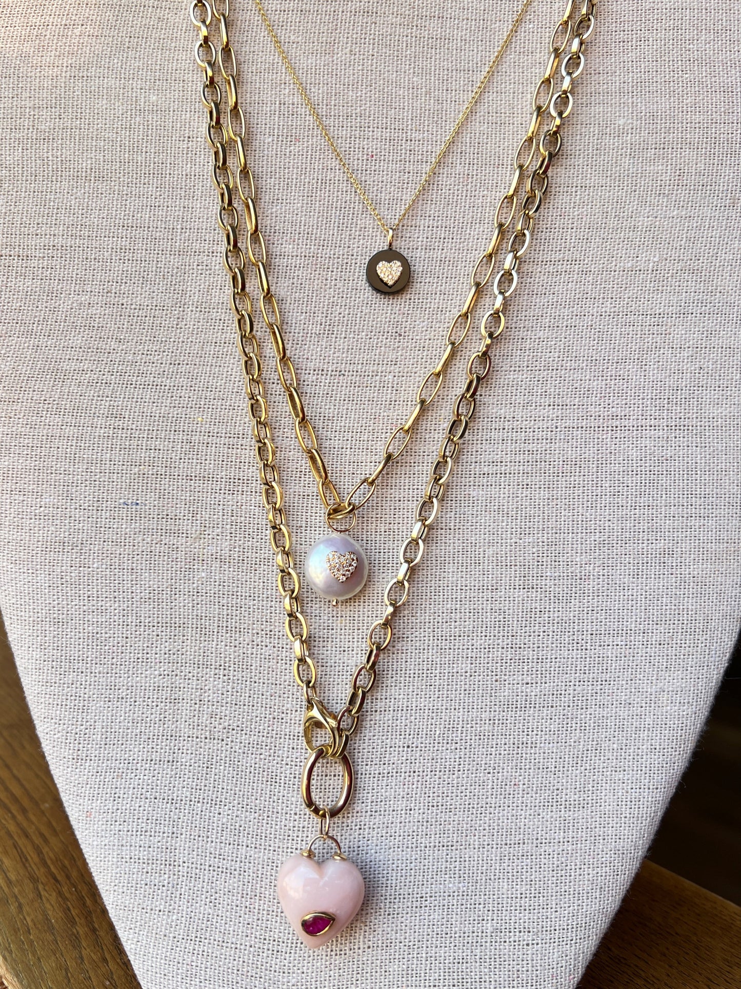 Piedra Pink Opal Heart