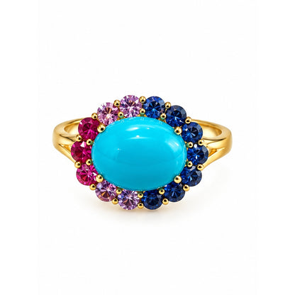 Anillo Turquesa ombré