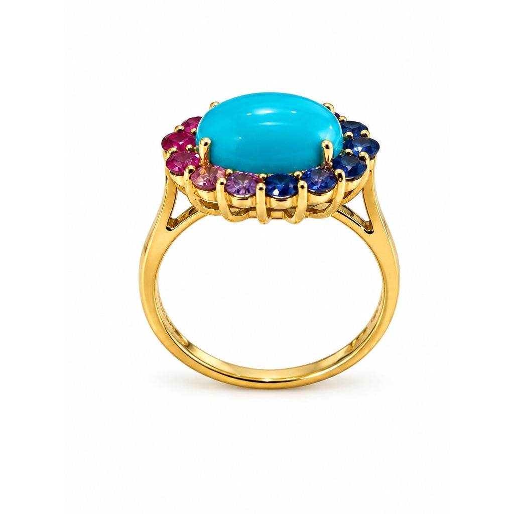 Anillo Turquesa ombré